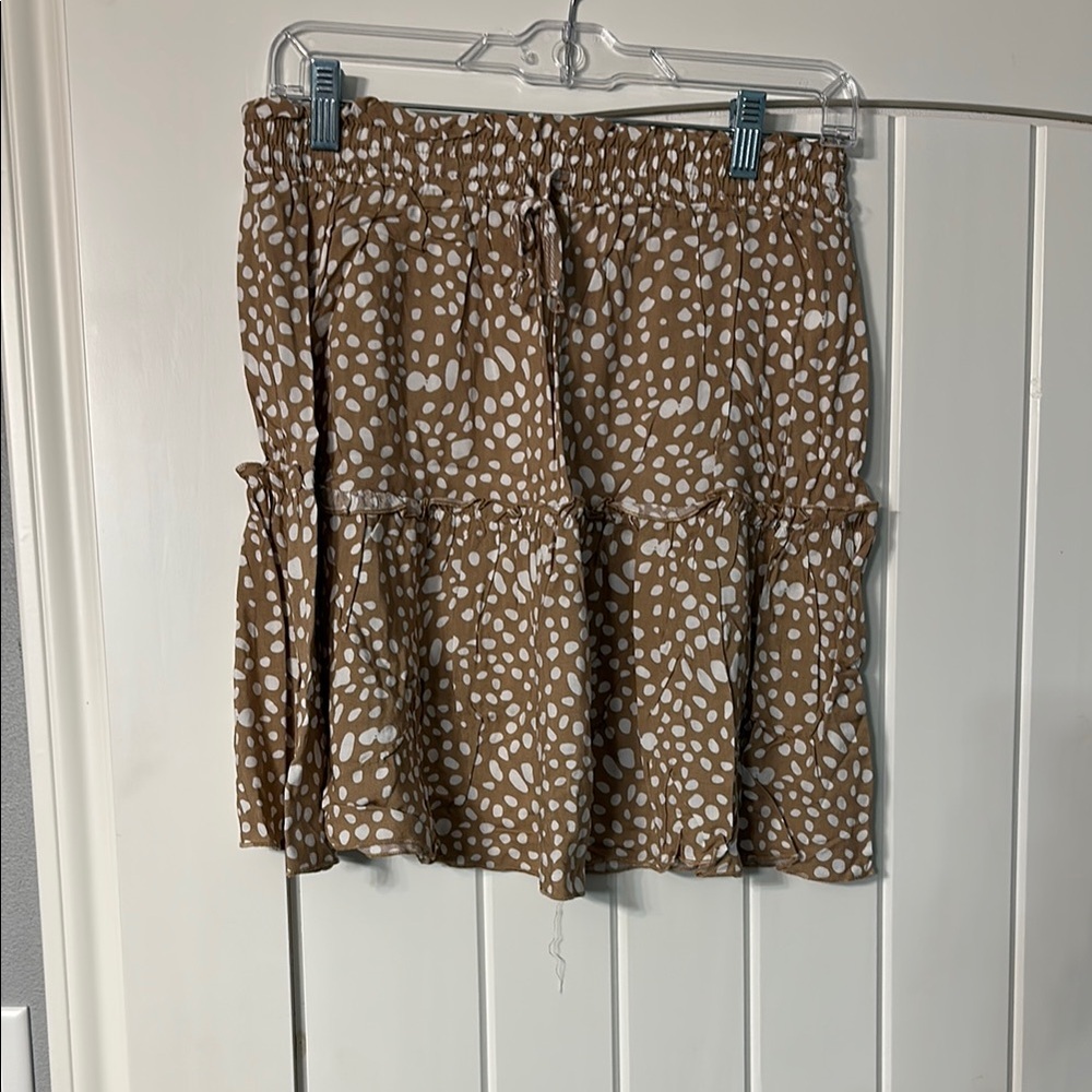 Brown Polka Dot Skirt